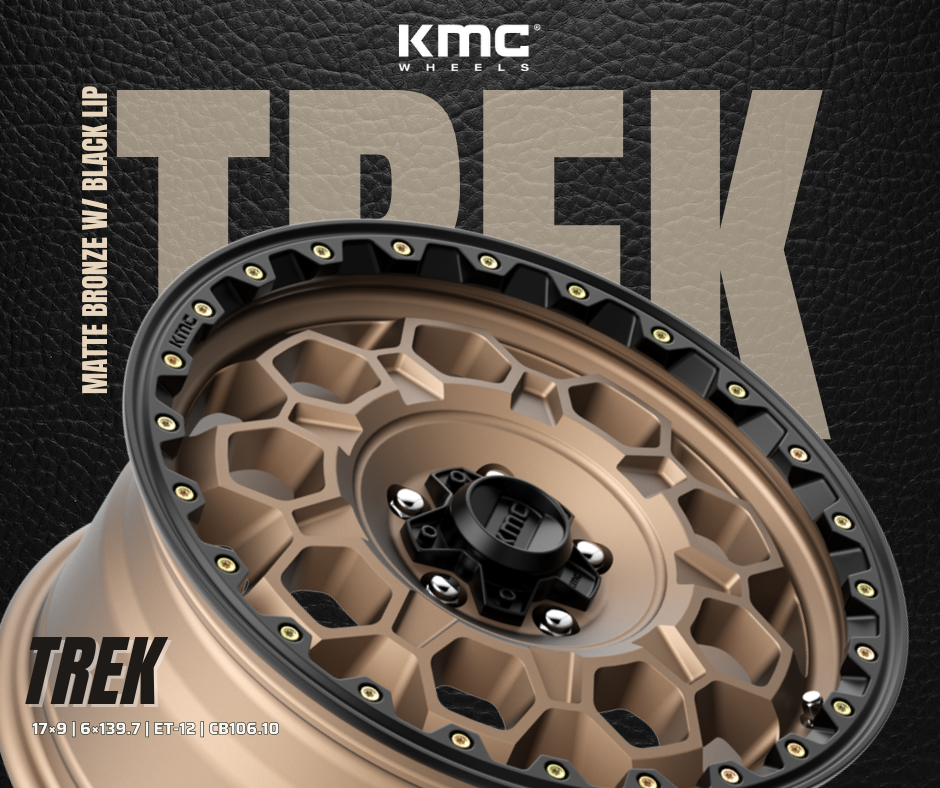 Mâm KMC KM545 Trek 17×9 | 6×139.7 | ET-12 | CB106.10 (Đồng viền Đen)